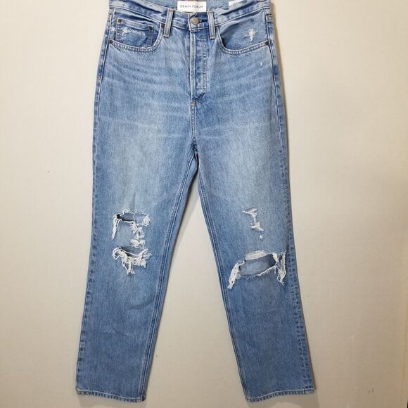 Denim Forum Jeans 26 29L The Joni High Rise Loose Button Fly Aritzia RCX10-6727B - Picture 2 of 12